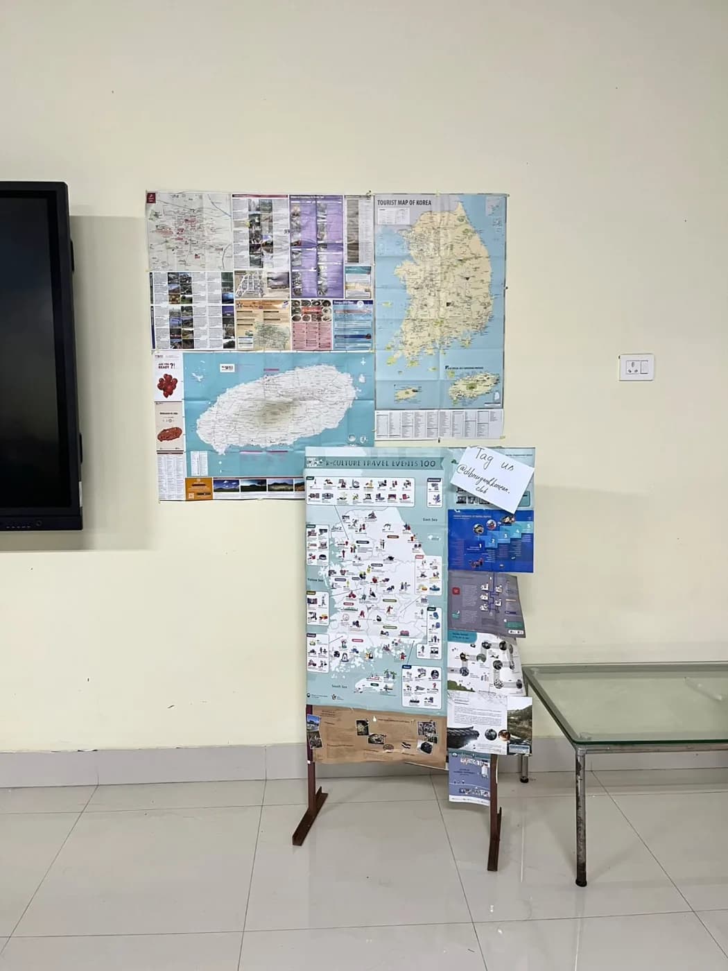 Korea tourist maps and the K-Culture Travel Events 100 poster